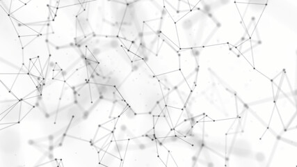 Abstract technology background from lines and dots. Plexus space geometrical backdrop