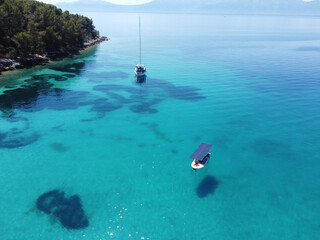 Hvar, Croatia - Turquoise water. Drone photography.