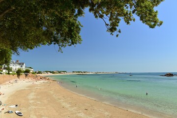St Clements Bay, Jersey, U.K. Beautiful Summer beach and turquoise sea.
