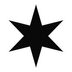 Star vector icon png isolated on white background