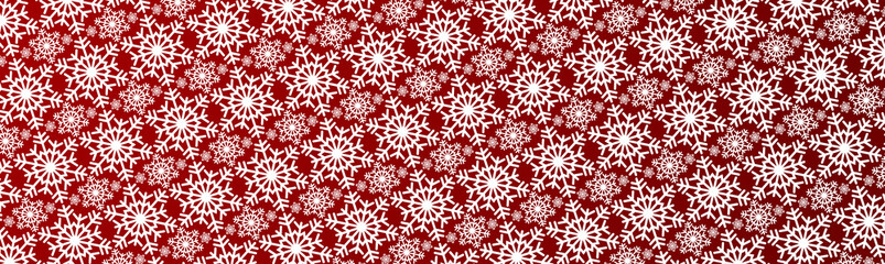 Naklejka na ściany i meble Vector Merry Christmas seamless pattern. Cute background with white snowflakes