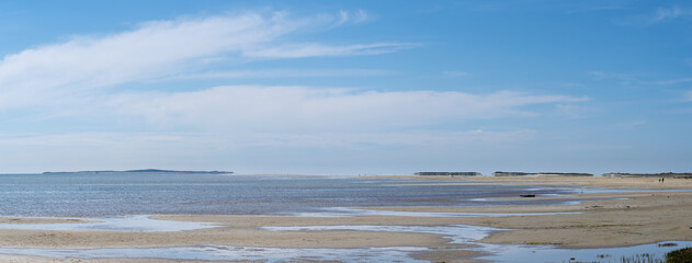A sandbank and the sea between Terschelling and Vlieland in the Waddensea The Netherlands
