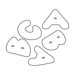 Pasta vector outline icon. Vector illustration spaghetti on white background. Isolated outline illustration icon of pasta.