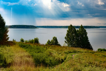 Waiting for a thunderstorm on the river.
