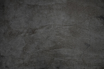 Abstract black concrete texture background. Old grunge concrete floor or wall surface.