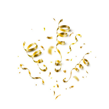 Vector illustration of falling glitter confetti, golden dust. Fe –  Silverlake 2200