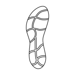 Footprint vector outline icon. Vector illustration sole print on white background. Isolated outline illustration icon of footprint .