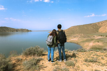 Lover women and men  travel relax