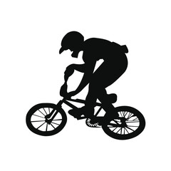 cycling black silhouette vector png isolated on white background