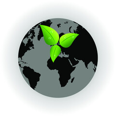 
Earth on white background. Ecology illustration