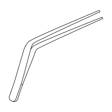 black and white tweezers tool clip art preview