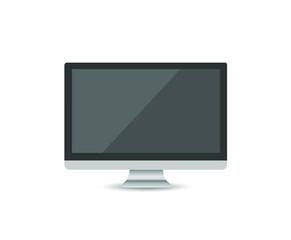 Realistic computer monitor with blank screen, Electronic device mockup