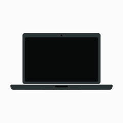
Laptop or notebook computer vector flat icon on a transparent background.