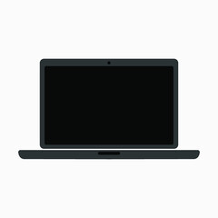 
Laptop or notebook computer vector flat icon on a transparent background.