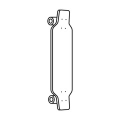 Skate vector outline icon. Vector illustration skateboard on white background. Isolated outline illustration icon of skate.