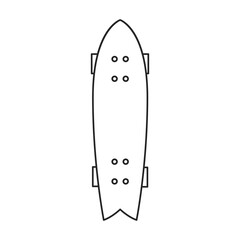 Skate vector outline icon. Vector illustration skateboard on white background. Isolated outline illustration icon of skate.