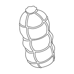Sausage vector outline icon. Vector illustration meat on white background. Isolated outline illustration icon of sausage, .