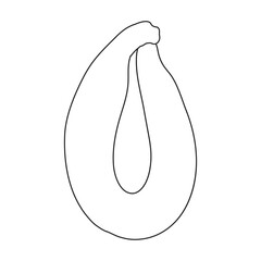 Sausage vector outline icon. Vector illustration meat on white background. Isolated outline illustration icon of sausage, .