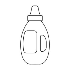 Detergent vector outline icon. Vector illustration powder for laundry on white background. Isolated outline illustration icon of detergent.
