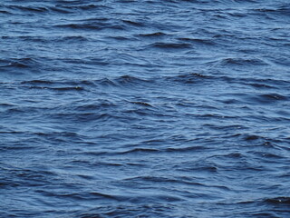 Beautiful blue waves on the river