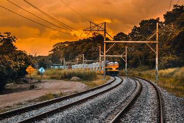 railway in the morning