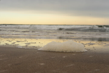 sea ​​foam on the beach