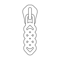 Lock vector outline icon. Vector illustration zipper on white background. Isolated outline illustration icon of lock .