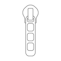Lock vector outline icon. Vector illustration zipper on white background. Isolated outline illustration icon of lock .