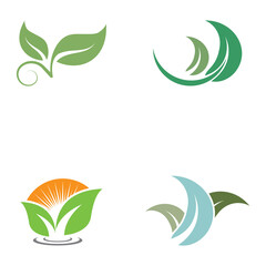 Fototapeta na wymiar Leaf and Shutter Lens Aperture for Nature Photographer logo design inspiration