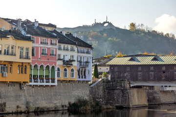 Fototapeta na wymiar Panorama of center of town of Lovech, Bulgaria