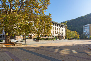 Naklejka premium Panorama of center of town of Lovech, Bulgaria