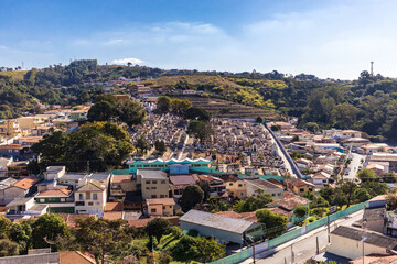 Fototapeta na wymiar Vista do alto da cidade de Serra Negra São Paulo.