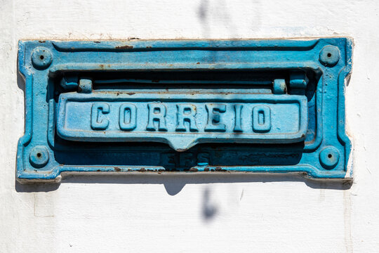 Vintage Brazilian mailbox marked Correio (mail)