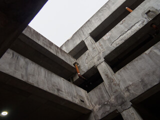 Old industrial building overcast