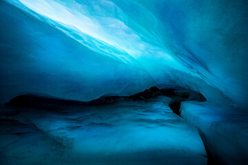 Ice cave in a Wapta Glacier