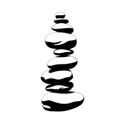 Stacked rock vector