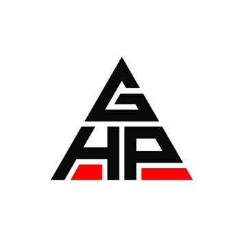 GHP triangle letter logo design with triangle shape. GHP triangle logo design monogram. GHP triangle vector logo template with red color. GHP triangular logo Simple, Elegant, and Luxurious Logo. GHP 