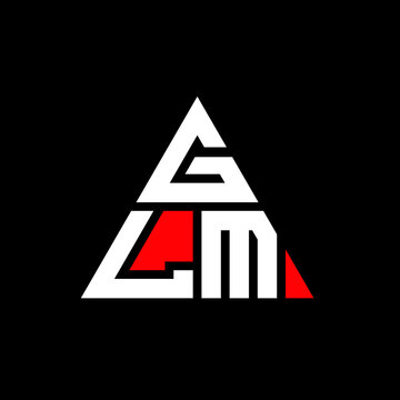 GLM triangle letter logo design with triangle shape. GLM triangle logo design monogram. GLM triangle vector logo template with red color. GLM triangular logo Simple, Elegant, and Luxurious Logo. GLM 