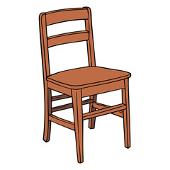 brown chair vector illustration