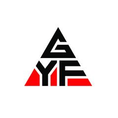 GYF triangle letter logo design with triangle shape. GYF triangle logo design monogram. GYF triangle vector logo template with red color. GYF triangular logo Simple, Elegant, and Luxurious Logo. GYF 