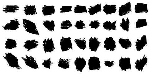 Brush strokes, great design for any purposes. Grunge texture. Dirty distress texture. Vector illustration. Stock image.