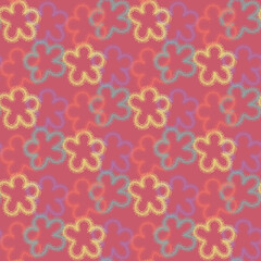 Dotted flower Seamless Pattern