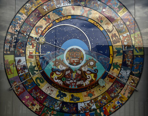 Mexico - Re-creation of the Aztec Calendar - obrazy, fototapety, plakaty