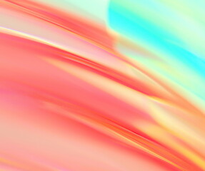 3d rendering Wavy Dynamic Fluid Liquid Wallpaper. Light Pastel Cold Color Colorful Swirl Gradient Mesh. Bright Pink Vivid Vibrant Smooth Surface. Blurred Water Multicolor Neon Sky Gradient Background