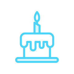 Illustration Vector Graphic of Birthday Cake icon