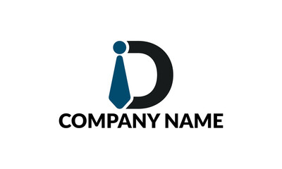 Employment logo design. (D letter logo design) Job D letter logo flat vector template