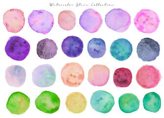 a set of beautiful watercolor stain