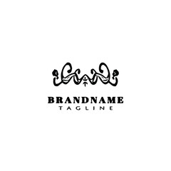 ornament logo icon design cute cartoon vector illustration