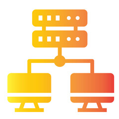 hosting data gradient icon