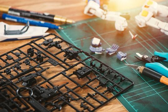 Assembling plastic model